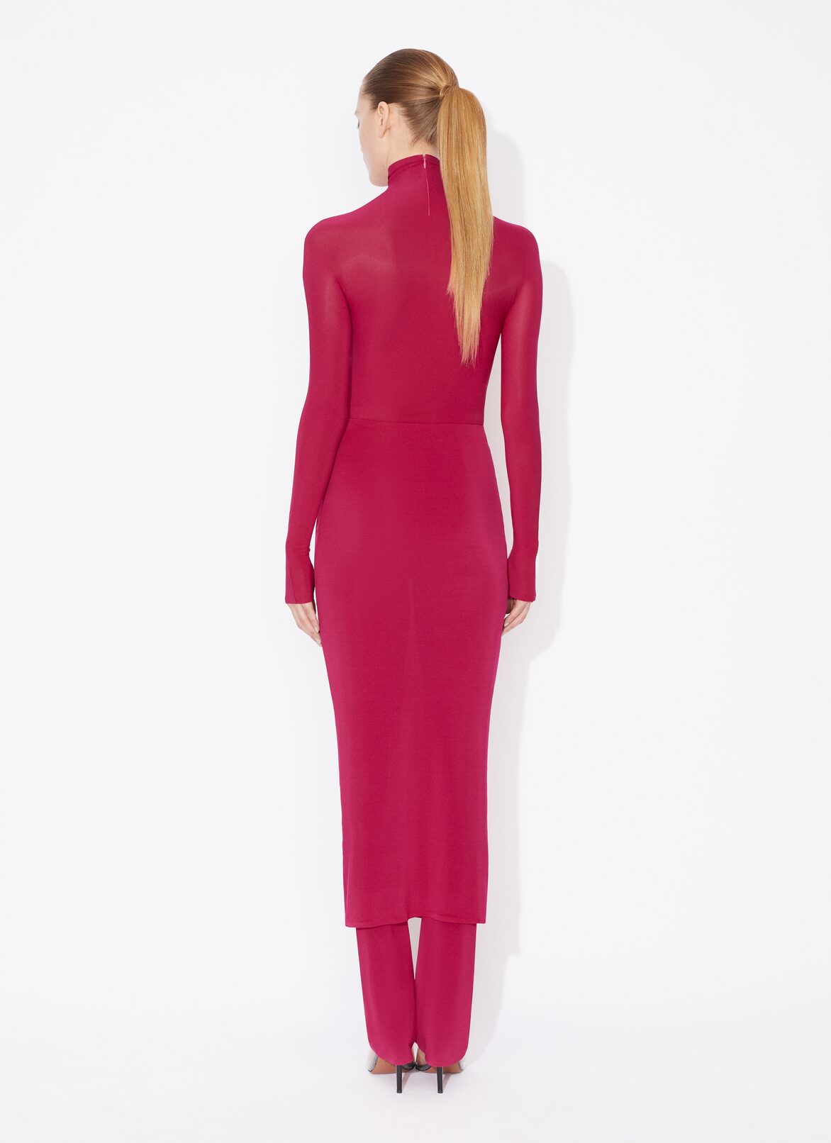 HIGH NECK JERSEY BODY  ALAÏA FUCHSIA HIGH NECK JERSEY BODY
